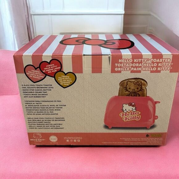 Hello Kitty 2-Slice Toaster, Pink, Toasts Image on Bread, Adjustable Browning NI - Picture 4 of 6